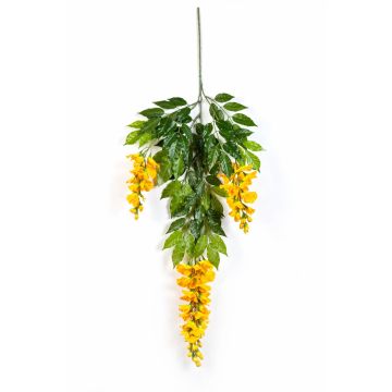 Umělá větvička vistárie LAUREN, s květy, žlutá, 85cm