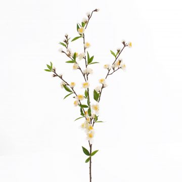 Umělá větvička s květy třešně KATHRIN, bílá, 65cm