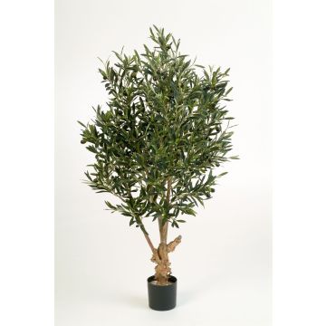 Umělý stromek olivovník ALEXANDROS, skutečný kmen, s plody, 120cm