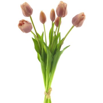 Umělá kytice tulipánů LONA, světle fialová, 45cm, Ø15cm