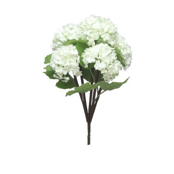 Umělá květina sněhová koule JIALIHE na zápichu, krémová, 30cm