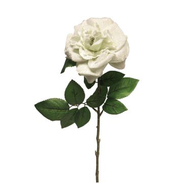 Sametová růže YUFAN, krémová, 60cm