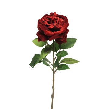 Sametová růže YUFAN, červená, 60cm