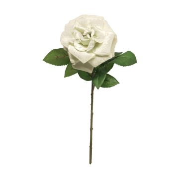 Sametová růže YUFAN, krémová, 45cm