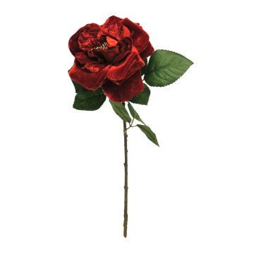 Sametová růže YUFAN, červená, 45cm
