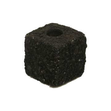 Dekorativní zemní koule YUTAO s otvorem pro umělé rostliny, černá, 6x6x6cm