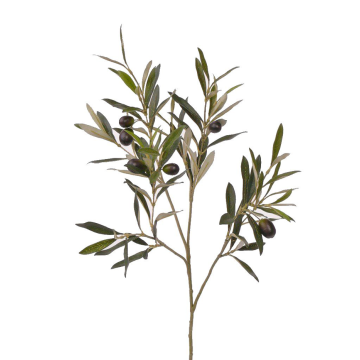 Umělá větvička olivovníku LHAMIN, s plody, 55cm