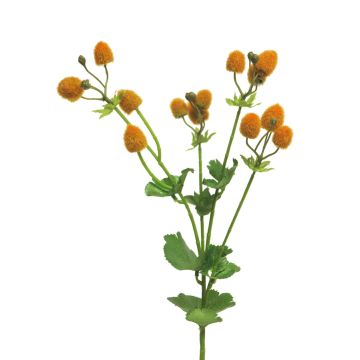 Umělý kontryhel LANHAN s květy, oranžový, 45cm