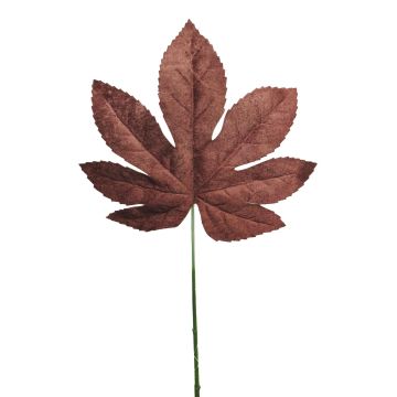 Sametový javorový list AOJUN, hnědý, 70cm