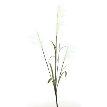Umělá pampová tráva LINEN s větvičkami, bílá, 145cm