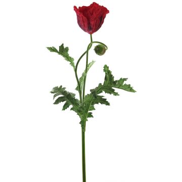 Dekorativní květina vlčí mák MIANCUI, červená, 100cm