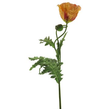 Dekorativní květina vlčí mák MIANCUI, oranžová, 100cm