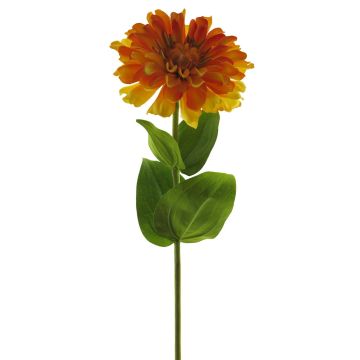 Umělá květina cínie MIANMO, oranžovo-žlutá, 60cm