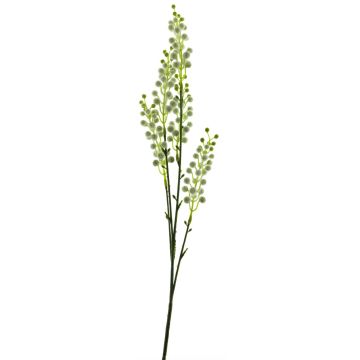 Umělá větev mimózy CHENWU, s květy, bílo-zelená, 70cm