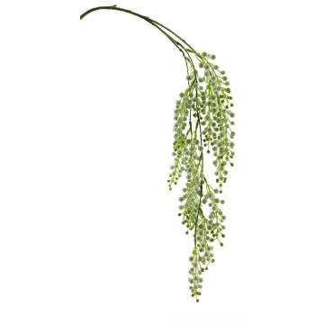 Umělá větev mimózy CHENWU, s květy, bílo-zelená, 75cm