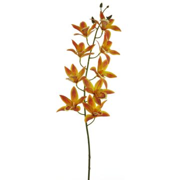 Dekorační větve orchideje YAMEI, oranžovo-žluté, 80cm
