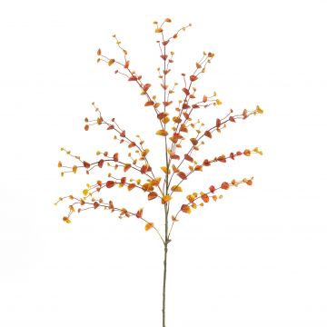 Plastová větvička eukalyptu JONKO, oranžová, 110cm