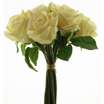 Umělá kytice růží LANXIA, krémově růžová, 25cm