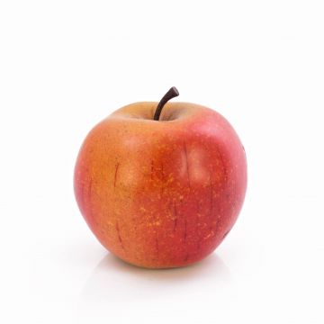 Umělé jablko ANTHEA, oranžovo-červená, 8cm, Ø8cm