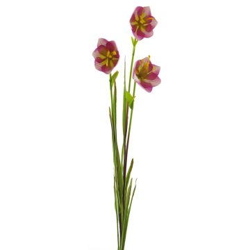 Dekorativní květina zvonek WENXIN, růžovo-zelená, 80cm