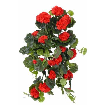 Textilní květina pelargonie ANTON na zápichu, červená, 65cm, Ø5-8cm