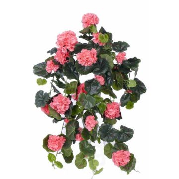 Textilní květina pelargonie ANTON na zápichu, růžová, 65cm, Ø5-8cm