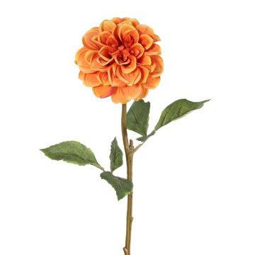 Dekorativní květ jiřiny BREDANA, oranžová, 60cm, Ø11cm