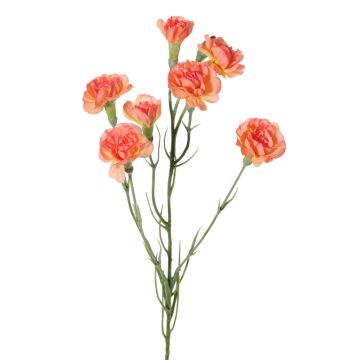 Umělá větvička karafiátu PIARA, lososová, 60cm, Ø2-5cm