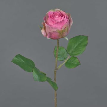 Umělá růže POPI, růžovo-zelená, 55cm, Ø7cm