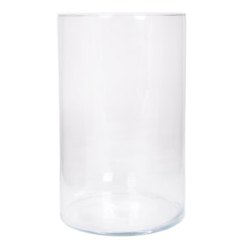 Skleněná váza válec SANYA OCEAN, čirá, 30cm, Ø19cm