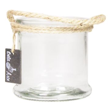 Skleněná lucerna ZULAI, s uchem, čirá, 12cm, Ø13cm