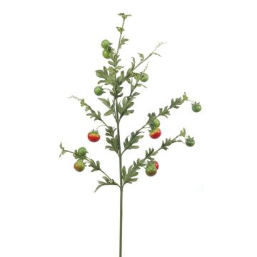 Umělá větev třešňového rajčete QUANITTA, červeno-zelená, 80cm