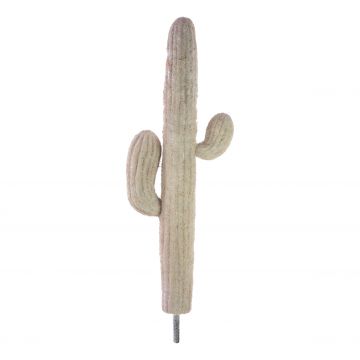 Umělý sukulent kaktus saguaro LUCIEN na zápichu, bílá, 80cm