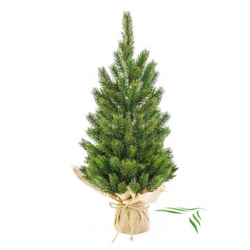 Umělý vánoční stromek JOSCHA, jutový pytel, 45cm, Ø20cm