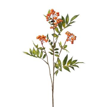 Umělá větvička jeřábu FRALIM s plody, oranžová, 85cm