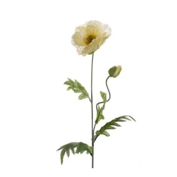 Textilní květina vlčí mák LISSIE, krémová, 70cm, Ø12cm