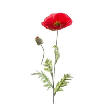Textilní květina vlčí mák LISSIE, červená, 70cm, Ø12cm