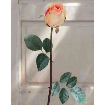 Umělá růže SAPINA, žlutooranžová, 60cm, Ø6cm