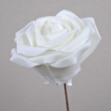 Umělá růže REGINE, bílá, 30cm, Ø16cm