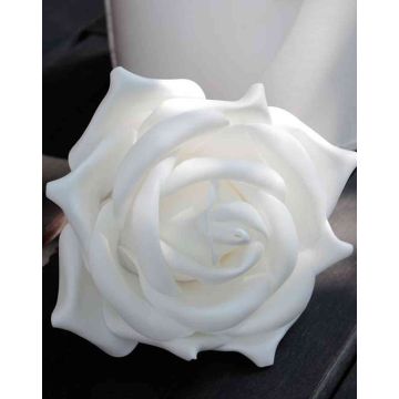 Umělá růže REGINE, bílá, 30cm, Ø16cm