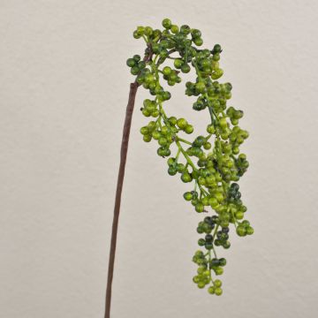 Umělá větvička černého bezu SWANTJE, plody, zelená, 40cm