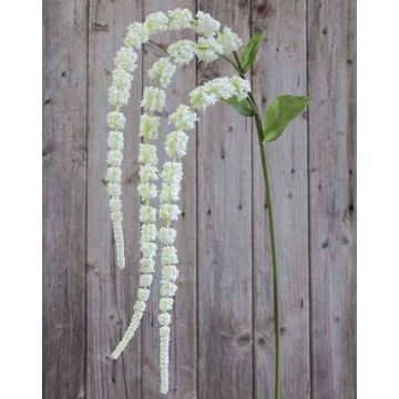 Umělá amarantová větev SENIO s květy, bílá, 70cm