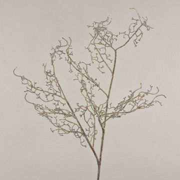 Umělá větev lískového orechu YAURELIS, zmrzl8, hnědobílá, 125cm