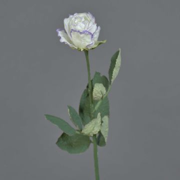FREIDA umělá růže, Eco Collection, bílo-fialová, 60cm, Ø4cm