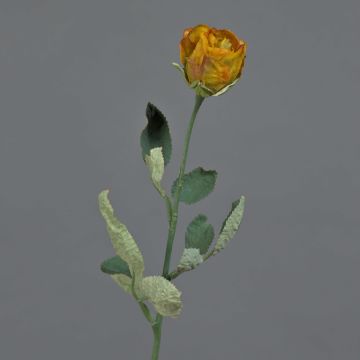 FREIDA umělá růže, Eco Collection, oranžovo-žlutá, 60cm, Ø4cm
