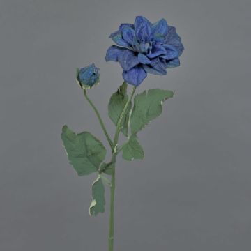 Umělá květinová větev Dahlia GINGER, Eco Collection, královsky modrá, 60cm, Ø10cm