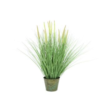 Umělá tráva psárka NORMEN, lata, kovový květináč, zelená, 70cm