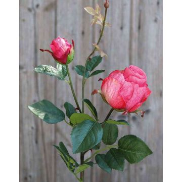 Umělá růže CARUSA, růžová, 80cm, Ø8cm