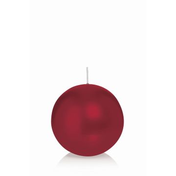 Kulová svíčka MAEVA, bordó, Ø8cm, 25h - Vyrobeno v Německu