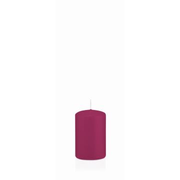 Sloupková svíčka MAEVA, purpurová, 8cm, Ø5cm, 18h - Made in Germany